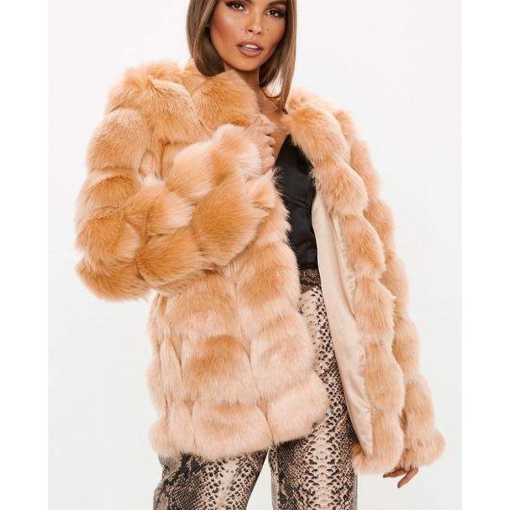 Faux Fur Bubble Coat - 6